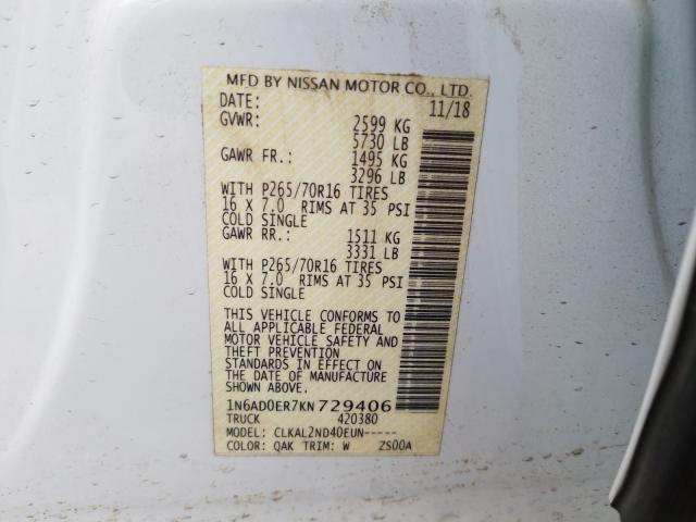 2019 NISSAN FRONTIER S - 1N6AD0ER7KN729406