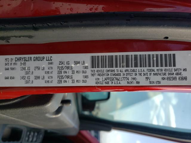 2010 JEEP LIBERTY SP 1J4PP2GK7AW117774