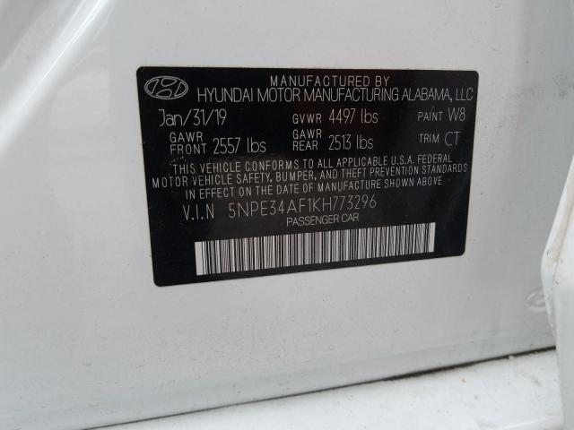 2019 HYUNDAI SONATA LIM 5NPE34AF1KH773296