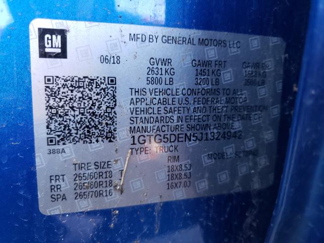 2018 GMC CANYON SLT - 1GTG5DEN5J1324942