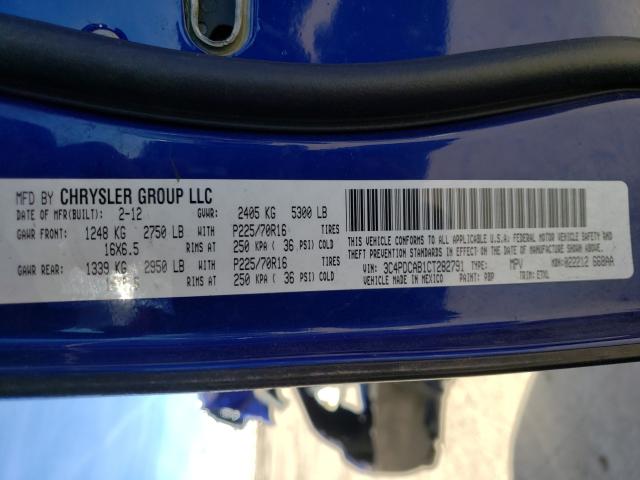 2012 DODGE JOURNEY SE 3C4PDCAB1CT282791