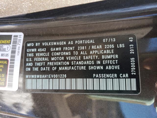 2014 VOLKSWAGEN EOS KOMFOR WVWBW8AH1EV001226