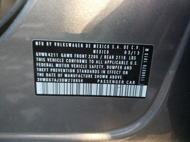 2013 VOLKSWAGEN JETTA SE 3VWDX7AJ3DM278856