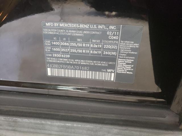 2011 MERCEDES-BENZ ML 350 BLU 4JGBB2FB5BA701682