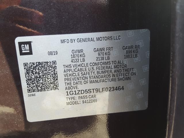 2020 CHEVROLET MALIBU  LT 1G1ZD5ST9LF023464