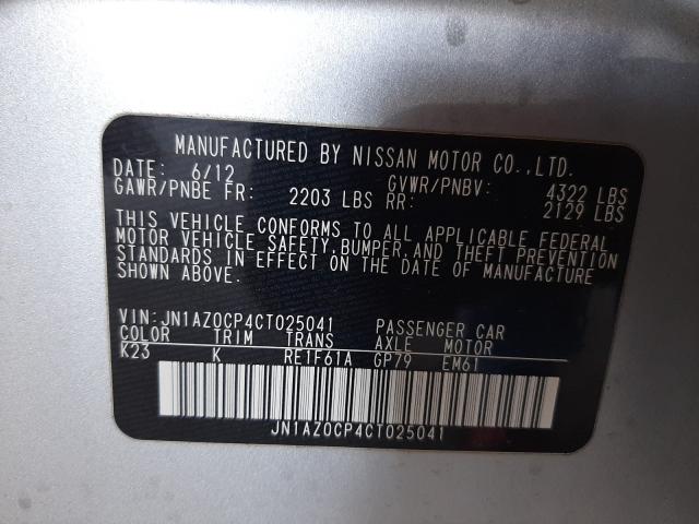 2012 NISSAN LEAF SV JN1AZ0CP4CT025041