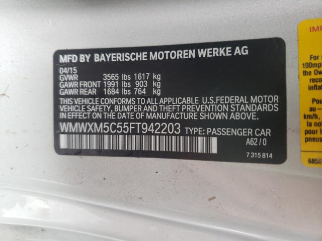 2015 MINI COOPER WMWXM5C55FT942203