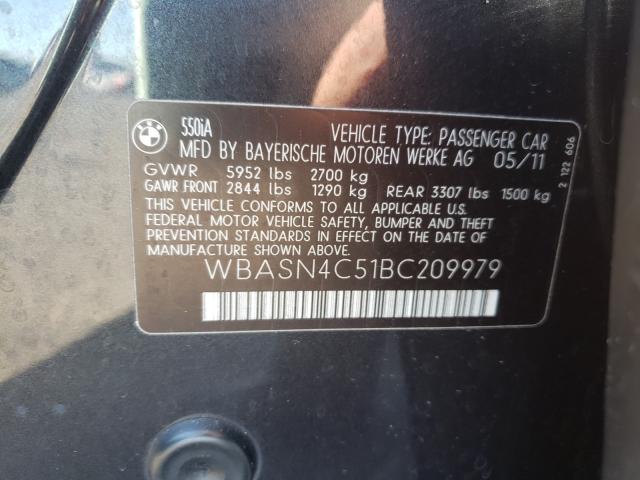 2011 BMW 550 GT WBASN4C51BC209979