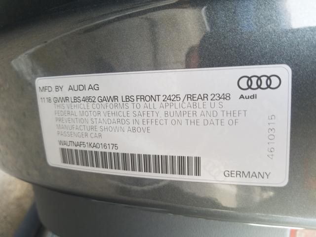 2019 AUDI A5 PREMIUM WAUTNAF51KA016175