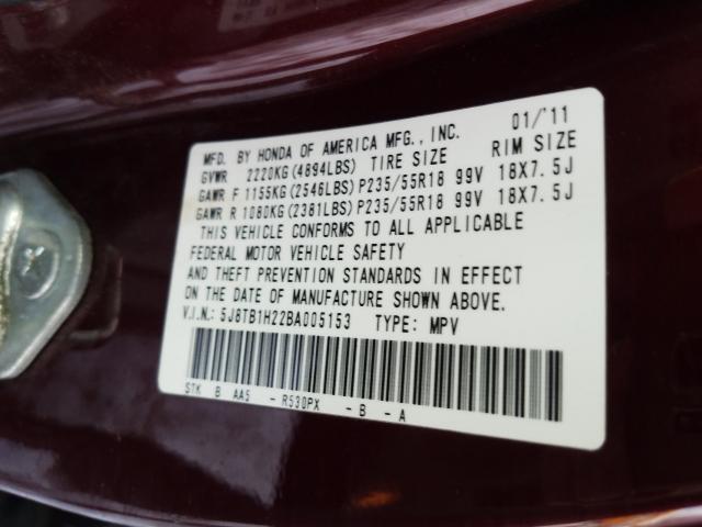2011 ACURA RDX 5J8TB1H22BA005153