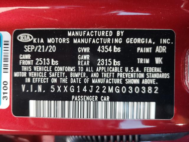 2021 KIA K5 LXS 5XXG14J22MG030382