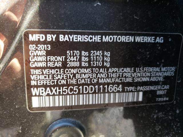 2013 BMW 528 XI WBAXH5C51DD111664