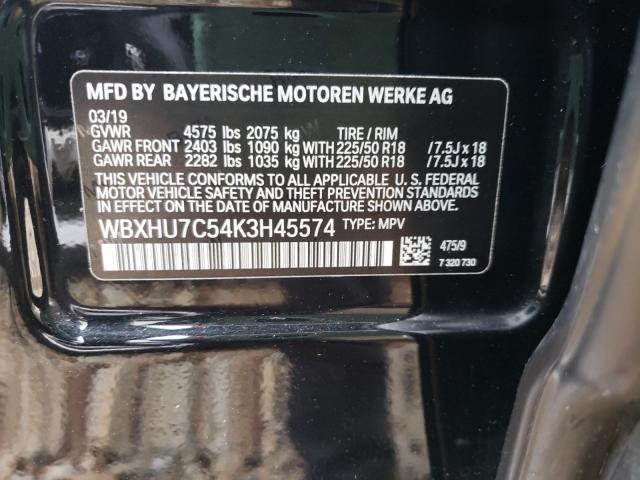 2019 BMW X1 SDRIVE2 WBXHU7C54K3H45574