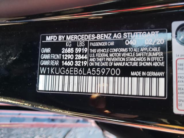 2020 MERCEDES-BENZ S 450 4MAT W1KUG6EB6LA559700