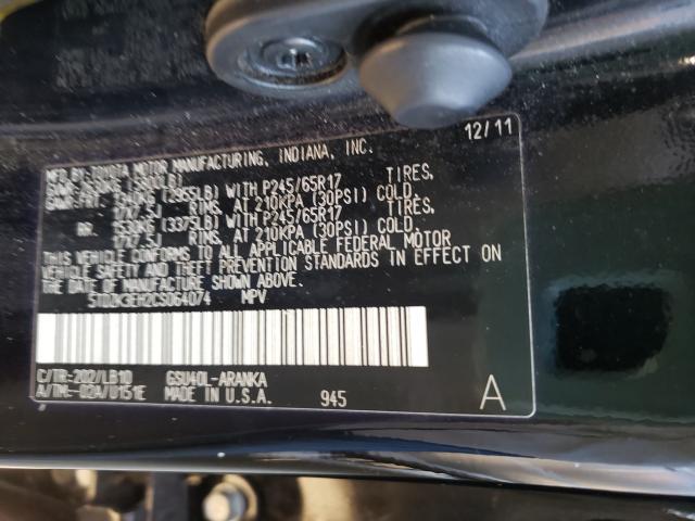 2012 TOYOTA 240SX SE 5TDZK3EH2CS064074