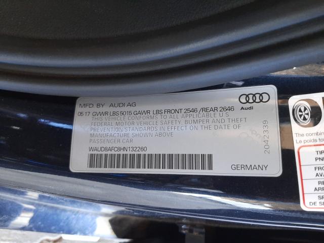 2017 AUDI A6 PREMIUM WAUD8AFC8HN132260