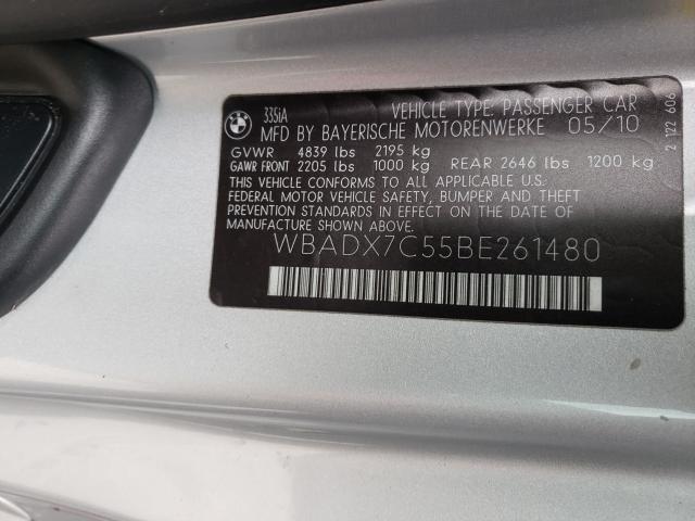 2011 BMW 335 I WBADX7C55BE261480
