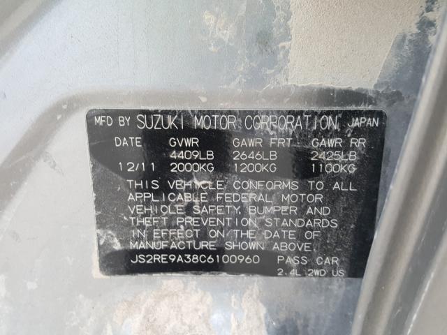 2012 SUZUKI KIZASHI SE JS2RE9A38C6100960