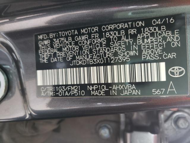 2016 TOYOTA PRIUS C JTDKDTB3XG1127395