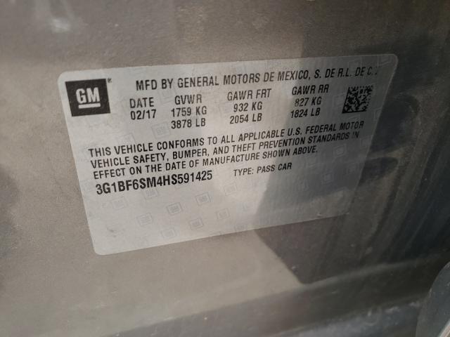 2017 CHEVROLET CRUZE PREM 3G1BF6SM4HS591425