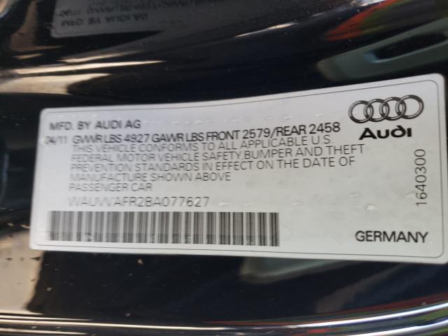 2011 AUDI S5 PRESTIG WAUVVAFR2BA077627