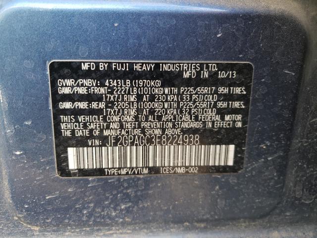 2014 SUBARU XV CROSSTR JF2GPAGC3E8224938