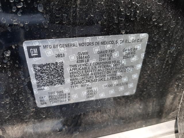 2019 CHEVROLET TRAX LS 3GNCJKSB9KL178510