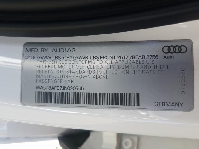 2018 AUDI A6 PREMIUM WAUF8AFC7JN090565