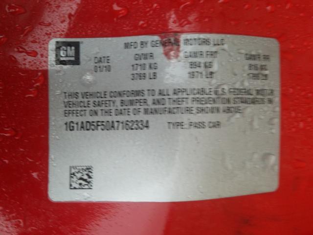 2010 CHEVROLET COBALT 1LT 1G1AD5F50A7162334
