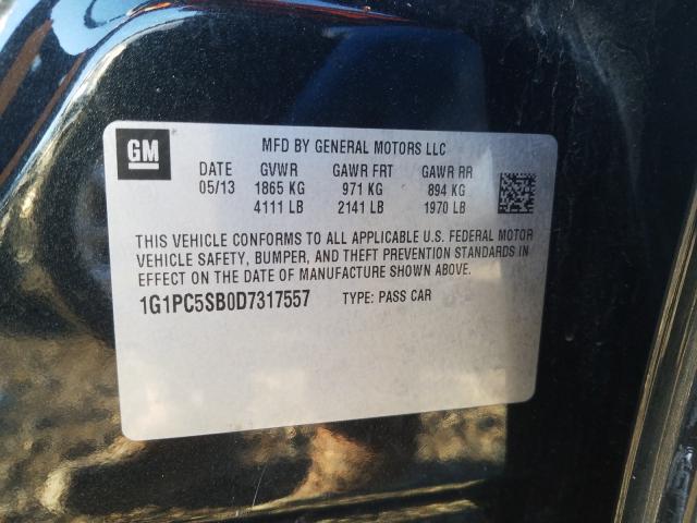 2013 CHEVROLET CRUZE LT - 1G1PC5SB0D7317557