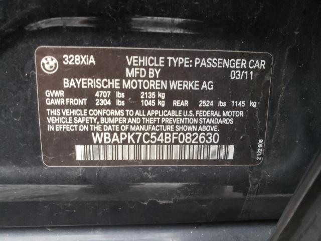 2011 BMW 328 XI WBAPK7C54BF082630