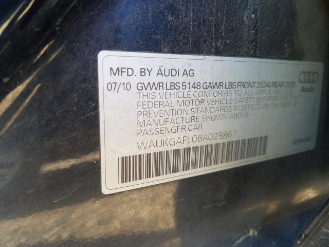2011 AUDI S4 PRESTIG WAUKGAFL0BA029861