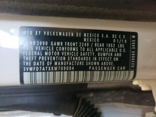 2019 VOLKSWAGEN BEETLE S 3VWFD7ATXKM709094