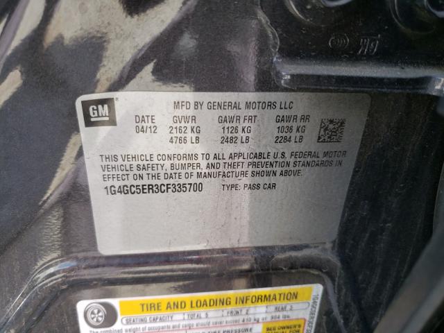 2012 BUICK LACROSSE - 1G4GC5ER3CF335700