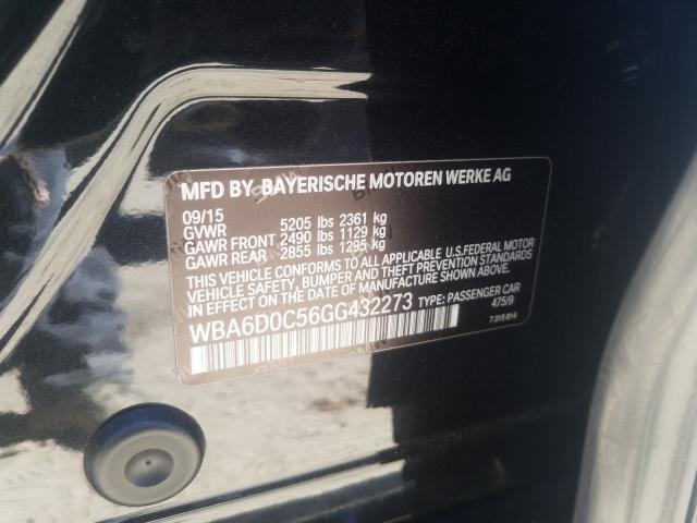 2016 BMW 640 I GRAN WBA6D0C56GG432273