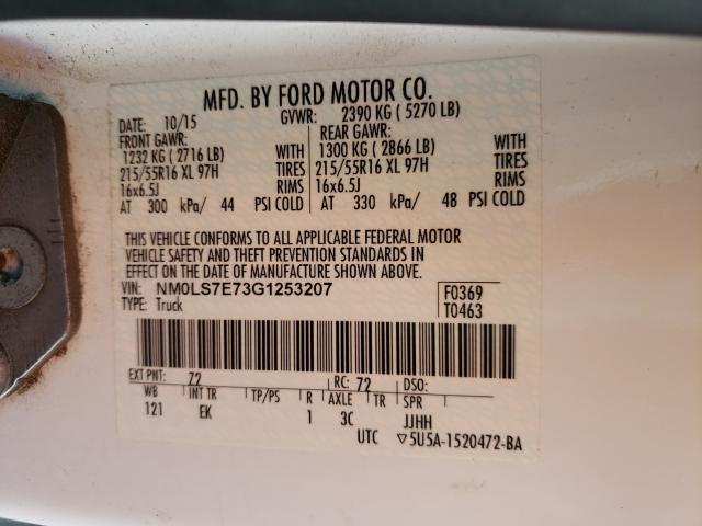 2016 FORD TRANSIT - NM0LS7E73G1253207