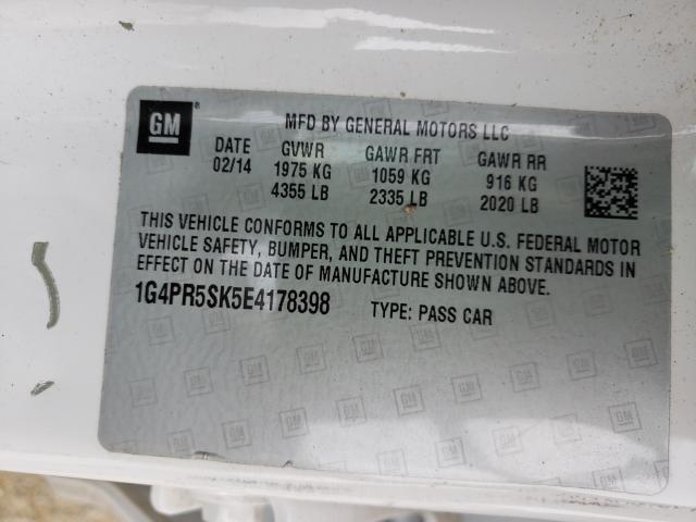 2014 BUICK VERANO CON 1G4PR5SK5E4178398