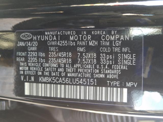 2020 HYUNDAI KONA ULTIM KM8K5CA56LU545151