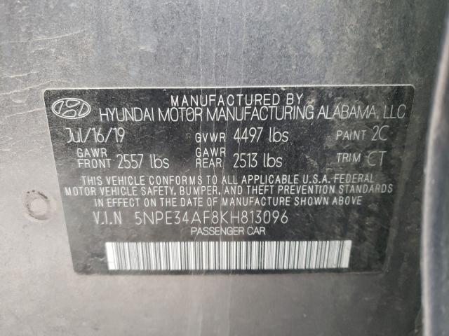 2019 HYUNDAI SONATA LIM 5NPE34AF8KH813096