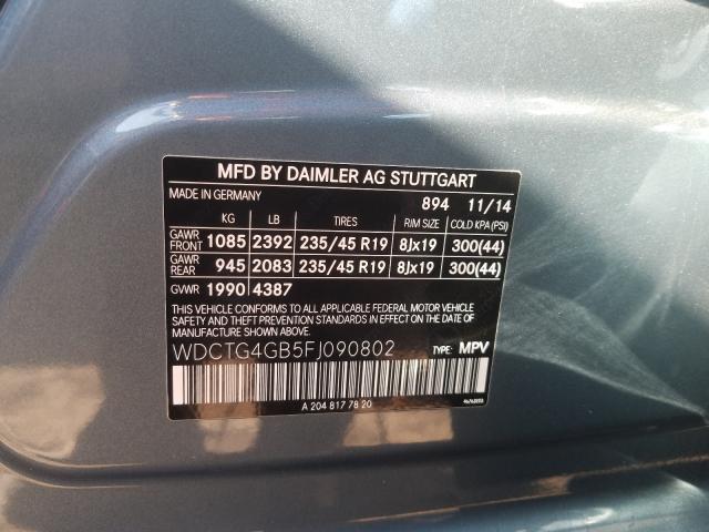 2015 MERCEDES-BENZ GLA 250 4M - WDCTG4GB5FJ090802