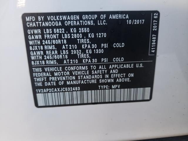 2018 VOLKSWAGEN ATLAS S 1V2AP2CAXJC532483