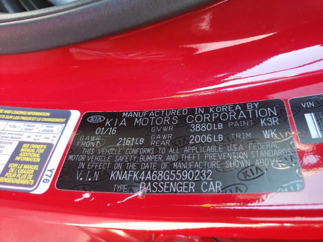 2016 KIA FORTE LX - KNAFK4A68G5590232