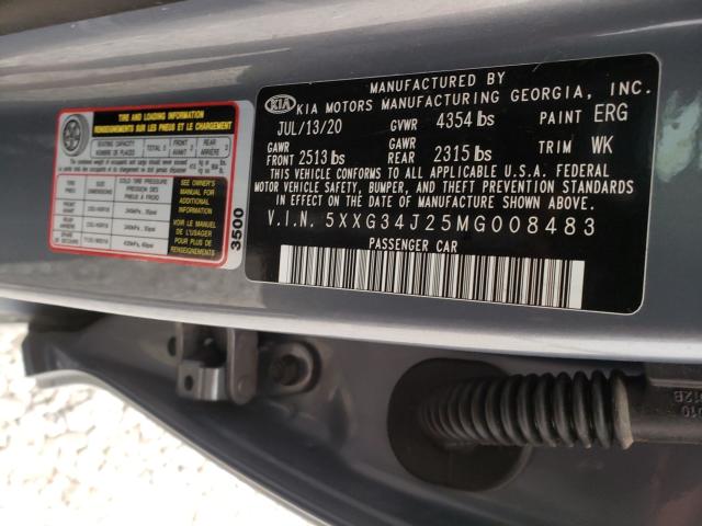 2021 KIA K5 EX 5XXG34J25MG008483