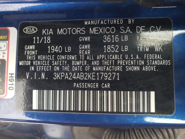 2019 KIA RIO S 3KPA24AB2KE179271