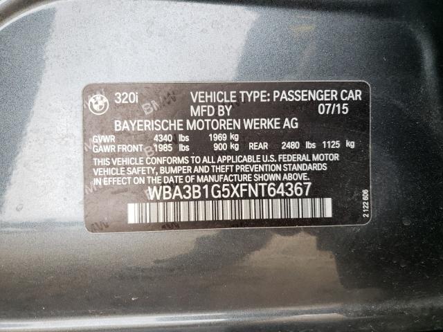 2015 BMW 320 I WBA3B1G5XFNT64367