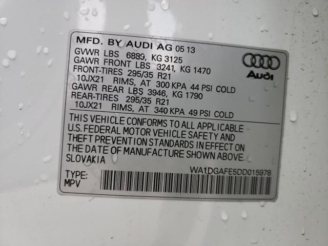 2013 AUDI Q7 PRESTIG WA1DGAFE5DD015978
