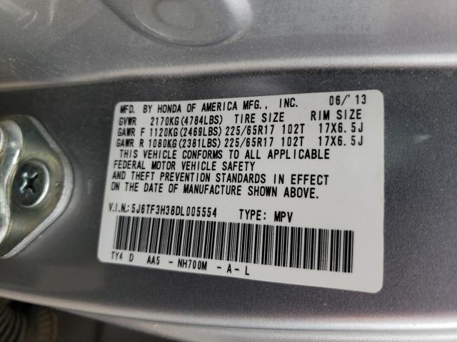 2013 HONDA CROSSTOUR 5J6TF3H38DL005554