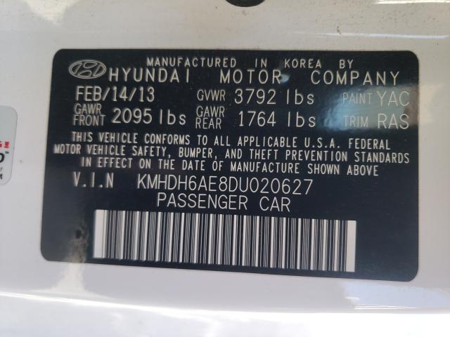 2013 HYUNDAI ELANTRA CO KMHDH6AE8DU020627