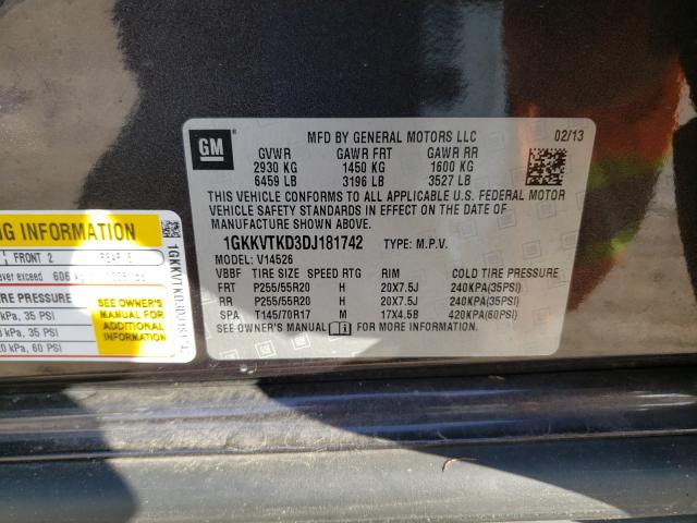 2013 GMC ACADIA DEN 1GKKVTKD3DJ181742