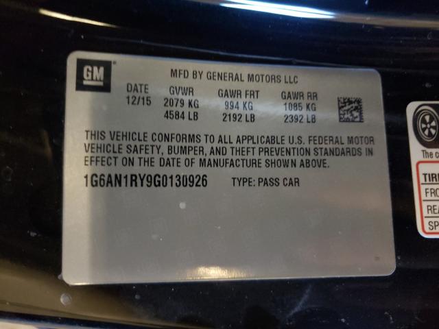 2016 CADILLAC ATS-V 1G6AN1RY9G0130926